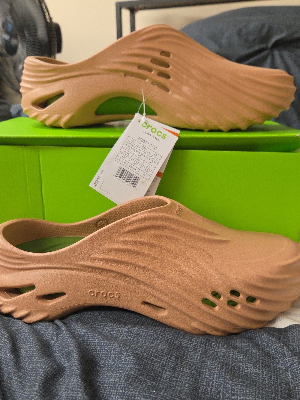 CROCS MEN CORK /Tan Wave Slip-On Clog 10M...12W